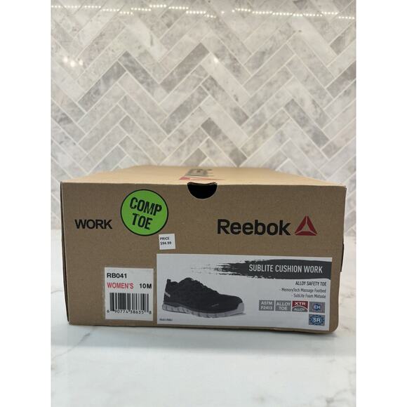 NEW Reebok Men's Sublite Cushion Work Alloy Safety Toe Shoes RB041 Women's 10M - Picture 8 of 9